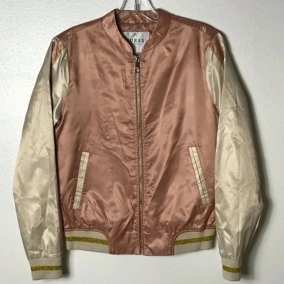 Guess embroidery bomber jacket Sz a small - Picture 1 of 5